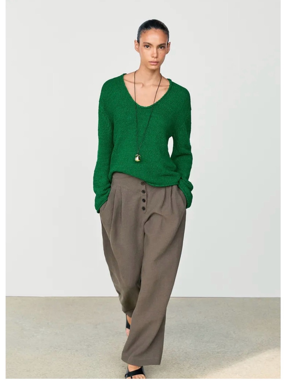 Massimo Dutti cotton blend knit sweater size XS new with tag